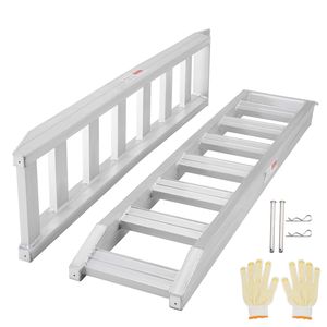 "Universal Heavy Duty Aluminum <b>Loading</b> Ramp 8810 Lbs Capacity <b>Top</b> Hook Attachment Used Alloy Material" - Product Image 1