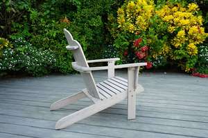 ADIRONDACK Garden Wooden Lounge <b>Chair</b> Outdoor Seating for Villa - Product Image 4