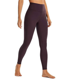 Leggings de yoga respirants à taille haute pour femmes, pantalons de fitness à compression à séchage rapide, spandex/nylon, poches, motif uni, course à pied - Product Image 1