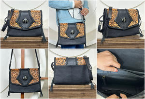 2025 Manufacturers Custom Hand Tooled Cow Leather Luxury Design High Quality Female Bag Vintage Style Shoulder Purse for Women's - Product Image 3