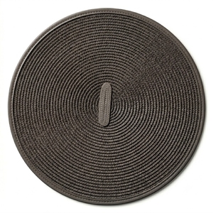<b>Round</b> Woven Jute <b>Placemat</b> With Leather Lining Natural Eco-Friendly Table Mat Indoor Home Decor premium Quality - Product Image 3