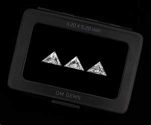 OM GEMS Diamante Cultivado en Laboratorio de 5.2 x 3.2 MM, Corte Triangular, Diamante Suelto Melee, Diamante Creado en Laboratorio para la Creación de Joyería Personalizada - Product Image 5