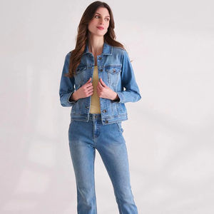 Chaqueta de Mezclilla Acolchada para Mujer, Color Azul Invierno, Logotipo Personalizado, Transpirable, Impermeable, Precio al por Mayor, Tallas Grandes - Product Image 5