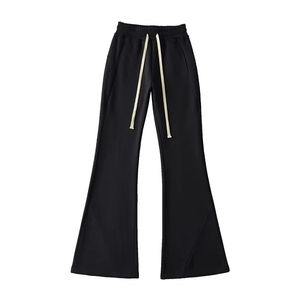 Pantalon de jogging droit taille haute personnalisé pour femme, grande taille, en molleton épais, respirant, séchage rapide, coupe évasée en V, longueur intégrale, idéal pour l'été - Product Image 4