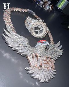 Collier pendentif aigle hip-hop de luxe, or 14K/18K, diamant de laboratoire/naturel, fournisseur de bijoux en gros - Product Image 6