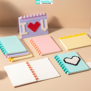 Sworld IP4468 Block Loose-Leaf OEM/ODM <b>A5</b> Disc Binding Refillable PP <b>Notebook</b> 160 Pages Horizontal DIY Multi Color - Product Image 5