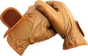 Guantes Deportivos de Cuero Color Bronceado con Logotipo Personalizado al por Mayor – Guantes Utilitarios Resistentes para Exteriores – Guantes de Cuero de Alta Calidad OEM para Hombre y Mujer - Product Image 2