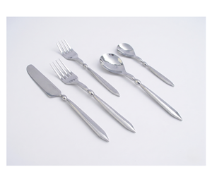 Wedding <b>Tabletop</b> Hot Cutlery Set With Box 304 Stainless Steel Matte Custom Color Logo Luxury Hotel Wedding Hot Sell Low MOQ - Product Image 1