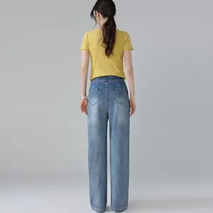 Jeans Casuales de Cintura Media para Mujer, Estilo Vintage, Corte Recto y Holgado, Marca Autumn Crystal - Product Image 3