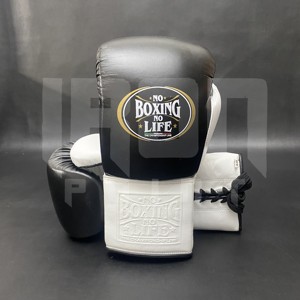 No Boxing No Life Guantes de Boxeo Profesionales de Cuero Vacuno de Primera Calidad con Cordones, Acolchado Grueso de 4 Capas, Transpirables para Kick Boxing - Product Image 5