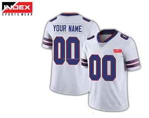 Maillot de football américain personnalisé, col en V, manches courtes, maille bleu foncé et vert, sublimé, anti-humidité, nom et numéro de l'équipe pour hommes - Product Image 6