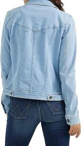 Veste en jean bleu pour femme, style streetwear, hiver automne, coupe ample, pour soirée, extérieur, décontractée, vente en gros, OEM, vestes en jean - Product Image 2