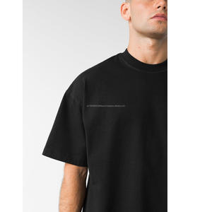 Camisetas Nuevas de Alta Calidad 100% Algodón, Talla Grande, Transpirables, con Hombros Caídos, Estilo Holgado, Lavado Ácido, Personalizadas para Hombre - Product Image 4