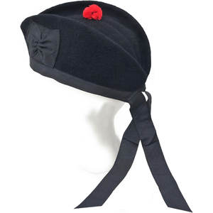 Gorro Escocés Glengarry de Lana Pura con Pompón Rojo, Forro Transpirable, Ajuste Cómodo, OEM ODM - Product Image 1