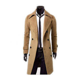 Manteau Trench Élégant en Mélange de Laine pour Homme – Veste d'Hiver Chaude et Longue pour l'Automne – Style Urbain Décontracté et Habillé – Vente en Gros - Product Image 4