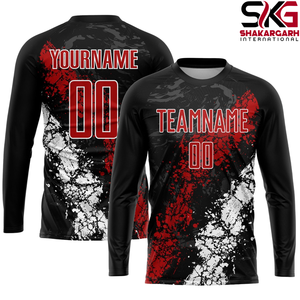 ชุดเสื้อฟุตบอลแบบกำหนดเอง แห้งเร็ว ระบายอากาศได้ดี ผลิตจากโพลีเอสเตอร์ 100% เสื้อแขนสั้นสำหรับทีม พร้อมพิมพ์ชื่อและหมายเลข - Product Image 5