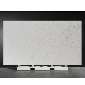 NV1006 Notable bajo mantenimiento Ingeniería residencial moderna Villa Venas ligeras Piedra de cuarzo artificial Losa de Isla de cocina - Product Image 1