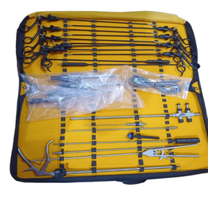 Stainless Steel Laparoscopy <b>Instrument</b> Set With Forceps And Scissors Complete Kit Silver <b>Laparoscopic</b> <b>Instrument</b> Set - Product Image 4