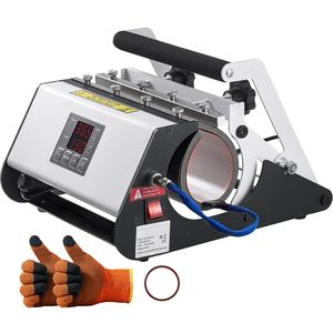 Presse à chaud pour gobelets 11-30 oz, chauffage rapide et uniforme avec gants isolants, réglage facile de la température et du temps - Product Image 1