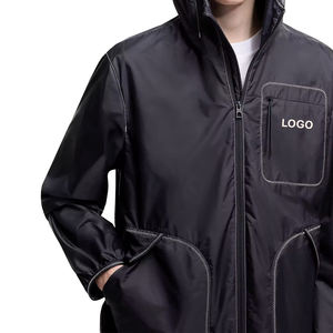 Top Trendy Premium Men Hooded Windbreaker Jacket Lightweight Nylon Water Repellent Custom Outdoor Casual Windproof Sports Jacket - Product Image 4