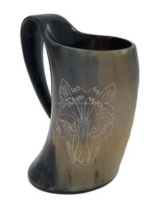 Authentic Handcrafted Viking <b>Drinking</b> Horn Mug Eco-Friendly Organic Material Custom Size Polished Carved Animal Style Available - Product Image 4