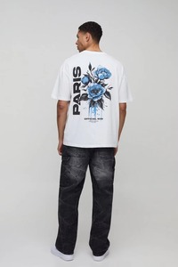 เสื้อยืดโอเวอร์ไซส์ทรงบ็อกซี่ แขนสั้น ปักลาย ผ้าคอตตอนหนา สไตล์ลำลอง สตรีทแวร์ ทรงหลวมสำหรับผู้ชาย - Product Image 5