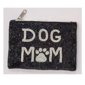 Monedero de Tela con Cuentas de Lujo Moderno, Cierre de Cremallera, Bordado a Mano, Diseño Creativo para Guardar Llaves, Tarjetas, Maquillaje, Multiusos - Product Image 1