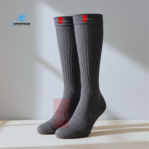 Men Knee High <b>Socks</b> Cotton <b>Long</b> <b>Socks</b> Custom Logo Breathable Stretch Over The Knee <b>Socks</b> - Product Image 2