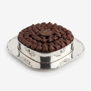 Silver Metal Chocolate Bowl For Wedding Party Decor Premium Stainless Steel Sweet Serving Tray Handmade Decorative <b>Confectionery</b> - Product Image 6