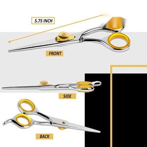 Ciseaux de coiffure professionnels en acier inoxydable à pointe affûtée pour droitiers, manche long, non pliables, pour usage en salon - Product Image 4