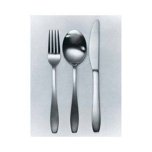 Ensemble de couverts en acier inoxydable, cuillère à soupe en acier inoxydable poli miroir argenté, design simple, fourchette en acier inoxydable, cuillère, couverts - Product Image 3
