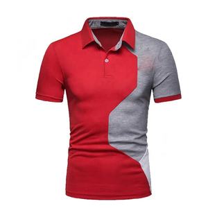 Polos slim décontractés pour hommes pour l'été Chemise de golf à manches courtes de couleur unie style hip hop Vêtements d'affaires imprimés - Product Image 5