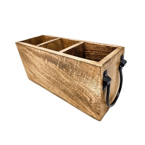 Organizador de Cubiertos de Madera de Mango de Tres Niveles, Ecológico, para Encimera - Product Image 5