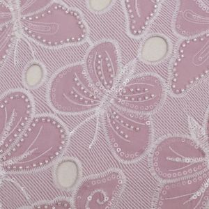 Tissu brodé en gros avec motif en velours et organza pour vêtements de boutique et mode haut de gamme - Commerce textile mondial - Product Image 5