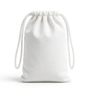 Sac cadeau en velours noir avec cordon de serrage, pochette douce pour bijoux, emballage pour accessoires vestimentaires - Product Image 1