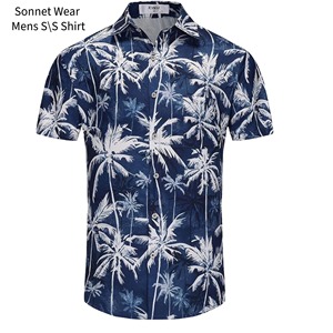 Chemise hawaïenne décontractée à manches courtes pour homme, style plage, été - Product Image 1