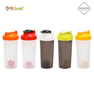 Plastic <b>Shaker</b> <b>Bottle</b> Drinkware with Ball Mixer Flip Lid Portable Protein Shake Cup for Fitness Travel - Product Image 1