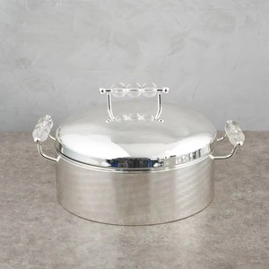 Stylish Metal Casserole With Crystal Detailing Perfect For Elegant Food Serving <b>Dining</b> <b>Table</b> Decor And Festive Hosting Use - Product Image 1