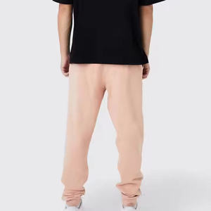 Pantalon de jogging empilé pour homme en coton, taille mi-haute, poids moyen, coupe athlétique ajustée, style décontracté, tendance, vente en gros - Product Image 5