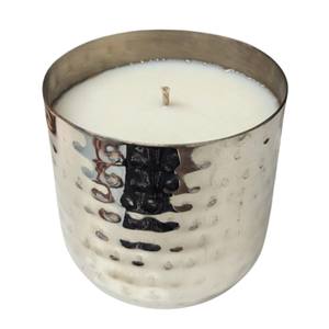 โถเทียนโลหะสีทองทุบสุดหรูโถเทียนโลหะคุณภาพสูงพร้อมฝาปิดของตกแต่งบ้านหรูหรา - Product Image 3