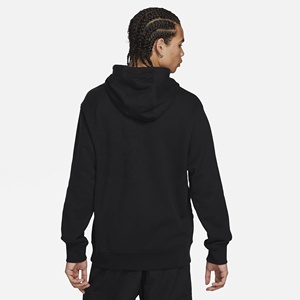 Sweat-shirt polaire tendance pour homme, coupe droite, avec empiècements contrastants noir et blanc, style streetwear personnalisé, vente en gros - Product Image 5
