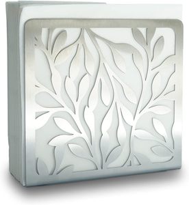 Porte-serviettes vertical en métal argenté, décoratif en forme de feuille, distributeur de serviettes en papier, support de table pour cocktails, organiseur de salle à manger - Product Image 2
