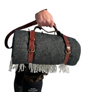 BLANKET <b>CARRIER</b> - Handmade Carrying Strap Belt for Rug <b>Mat</b> Blanket Genuine Leather Carrying Strap Belts OEM & FBA Product - Product Image 2