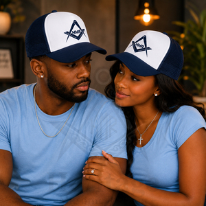 Casquette unisexe à visière plate et fermeture snapback, style régalia maçonnique héritage, vêtements grecs, pour fraternité et sororité - Product Image 3