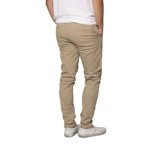 Pantalón chino de color sólido. Pantalones casuales de sarga 100% algodón, corte ajustado, venta al por mayor OEM. Diseño personalizado de calidad orientado a la exportación. - Product Image 2