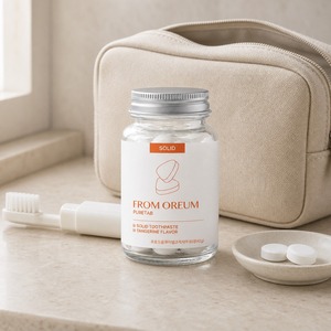 [FROM OREUM] Comprimés de dentifrice solides 60 comprimés saveur mandarine de Jeju pour une routine de soin quotidienne - Product Image 5