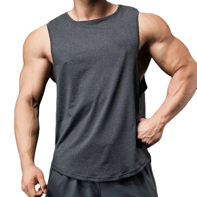 Custom Logo singlet Muscle shirt Gym Workout High Quality cotton Men stringer Tank Top