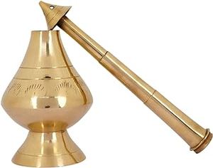 Pulvérisateur d'eau en laiton doré, fait main, gravé, finition polie, pour table de mariage, décoration arabe pour la maison - Product Image 3