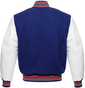 Chaqueta Varsity Personalizada para Hombre, Talla XL, Lana de Alta Calidad con Mangas de Cuero y Tela Satinada, Logotipo de Béisbol, Ropa de Invierno - Product Image 4