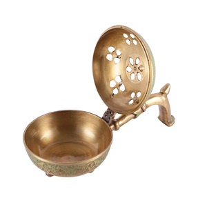 Brûleur d'encens et de bakhoor en laiton avec poignée, diffuseur de parfum et d'aromathérapie pour la maison et l'hôtel - Product Image 2